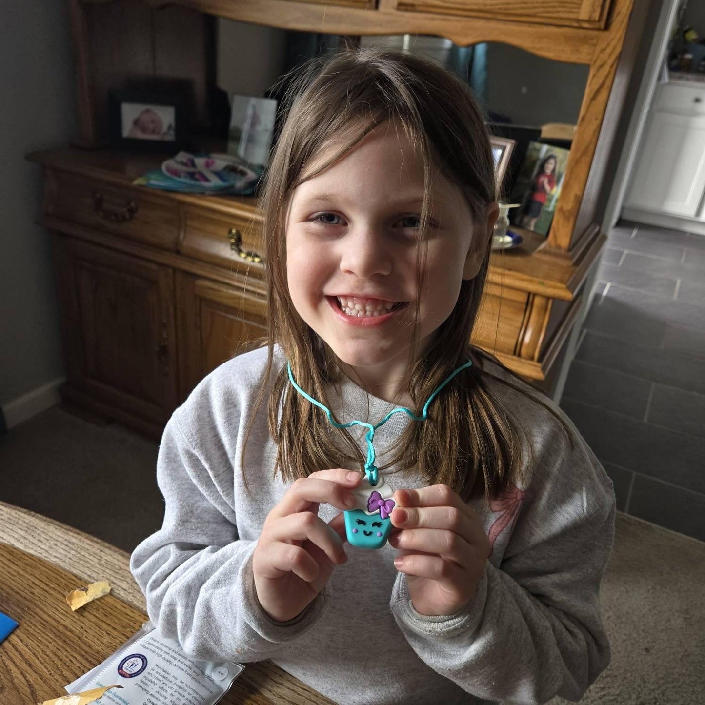 Cupcake Chewelry Pendant - Medium Chew - Chewelry Necklace for Calm Focus & Regulation