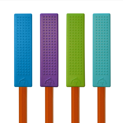 Chew Blockz Pencil Toppers (Set of 4 - Purples) – Medium Chew