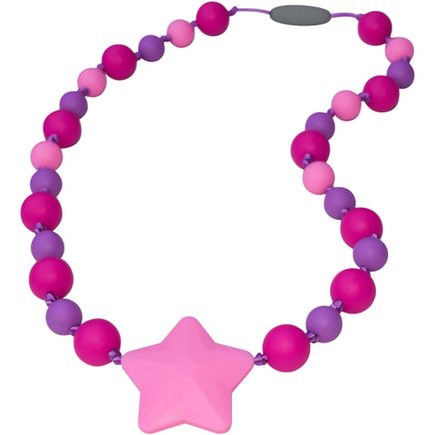 Munchables Starlight Chewelry in fuchsia/pink/purple.