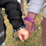 Adjustable Pink/Purple/Aqua Bracelet