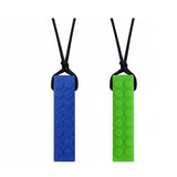 2 LEGO Brick Necklaces in Navy and Green