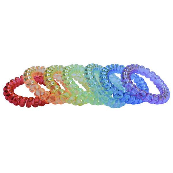 Munchables Rainbow Colored Stretchy Coil Bracelets