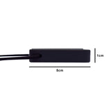 The Munchables Rectangle chew pendant measures 5cm tall by 3.5cm wide by 1cm high