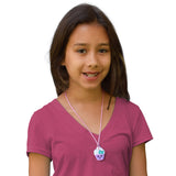 Munchables Cupcake Sensory Chew Necklace Worn by Teen Girl.