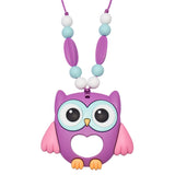 Munchables Large Purple Owl Chew Necklaces features 5 chewy beads on each arm of the necklace for a variety of textured tactile surfaces.