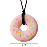 Munchables Donut Chew Necklaces measure 5cm in diameter.