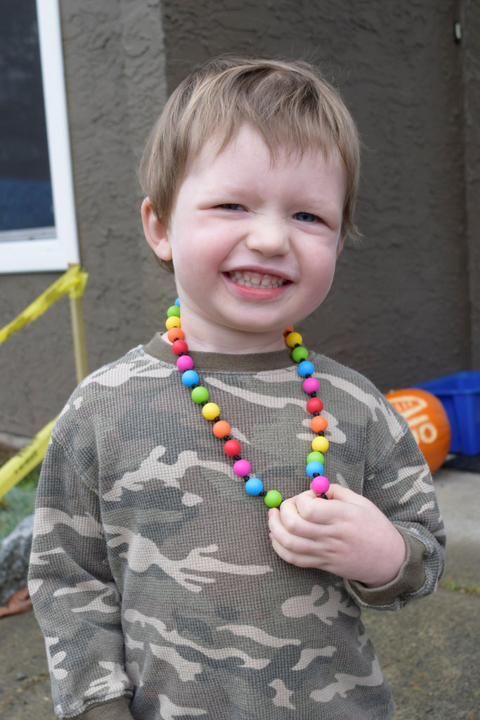 Munchables Rainbow Chew Necklace Worn by