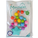 Munchables Rainbow Starlight Chewable Necklace in reusable package.