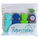 Munchables Chewable Pencil Toppers in reuseable pouch.