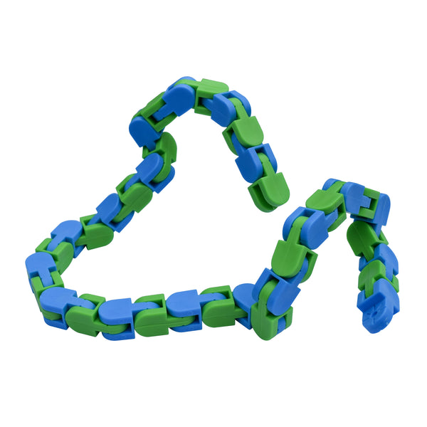 Munchables Wacky Tracks Tactile Fidget Toy in blue/green
