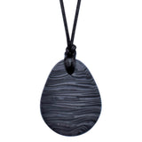 Munchables Charcoal Waves Tear Drop Chewable Stimming Necklace