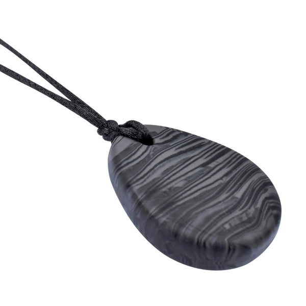 Munchables Charcoal Waves Tear Drop Chewable Stim Necklace