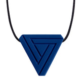 Munchables Adult Chewelry Triangle in Navy Blue.
