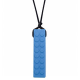 Kids Blue LEGO Brick shaped anxiety necklace