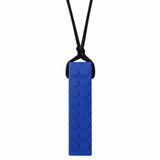 LEGO-like Chew Necklace by Munchables in navy.