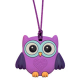 Munchables Baby Owl Sensory Chew Necklace in purple. 