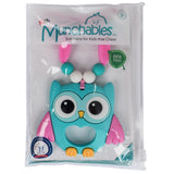 Munchables Large Aqua Owl Chew Necklace in packaging.
