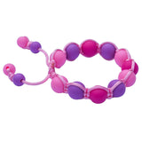 Munchables Pink/Purple/Fuchsia Camo Adjustable Chew Bracelet Strung on a Nylon Cord with Silicone Beads. Chewelry for boys or girls. Measurements 4.5cm inner diameter at smallest size.