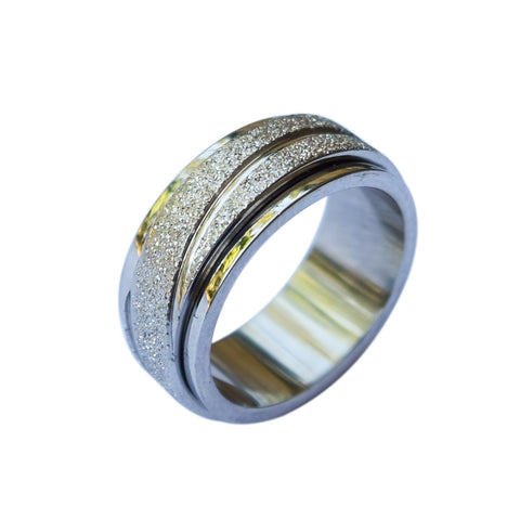 Munchables Spinner Fidget Ring in Silver